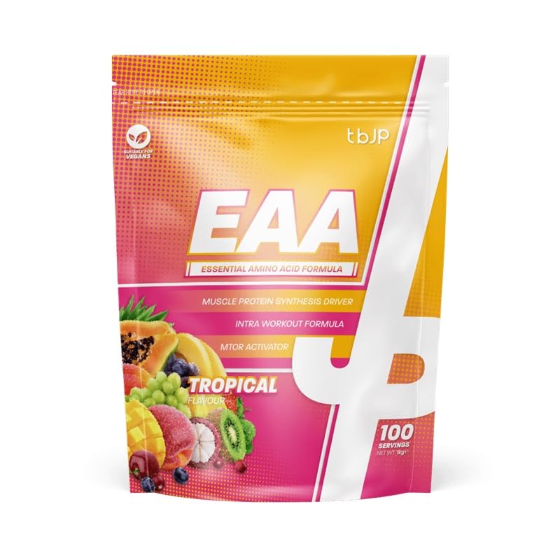 Trained by JP EAA 1000g essential amino acid supplement powder in a large branded container