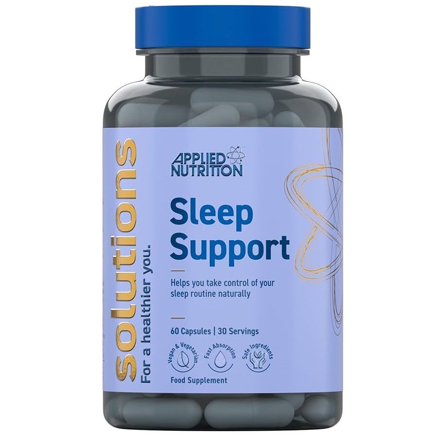 Applied Nutrition Solutions Sleep Support 60 Caps bottle, blue and white label with product branding and supplement details