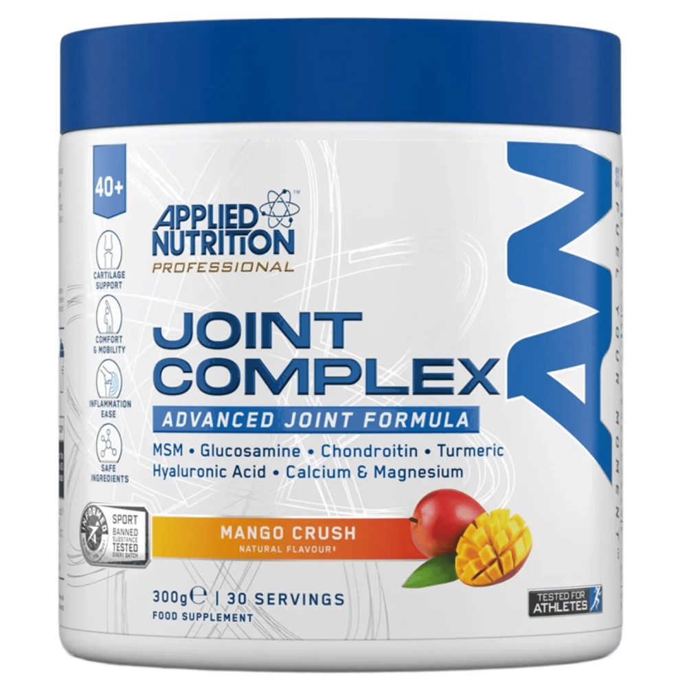 Applied Nutrition Joint Complex 30 Servings container, likely a plastic tub with colorful label and serving size details