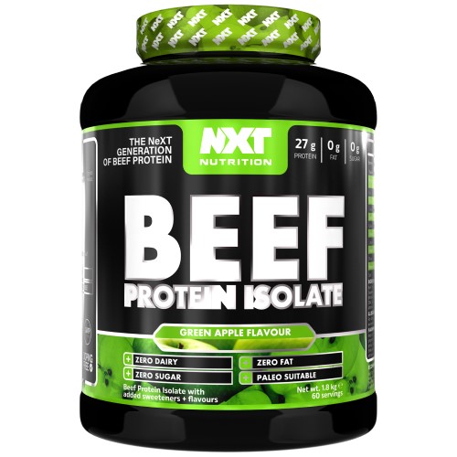 NXT Nutrition Beef Protein Isolate 1800g green apple flavour product image
