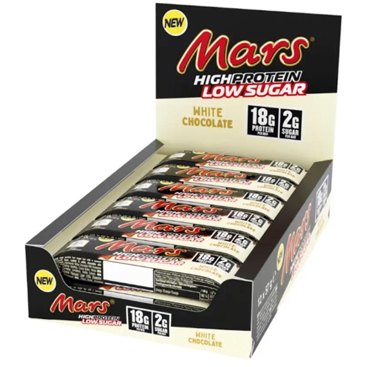 protein-bar, white-chocolate, mars, low-sugar, snack