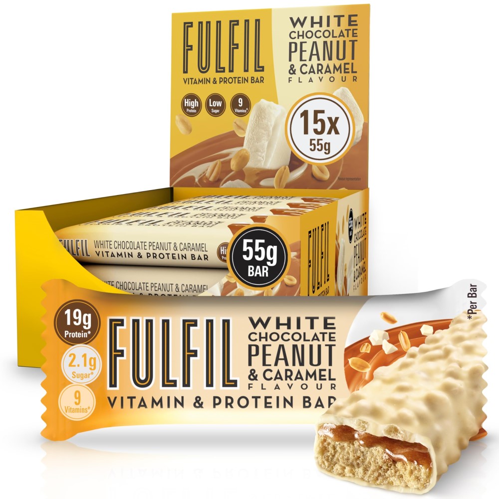 Fulfil Vitamin & Protein Bar 55g x15 White Chocolate Peanut & Caramel