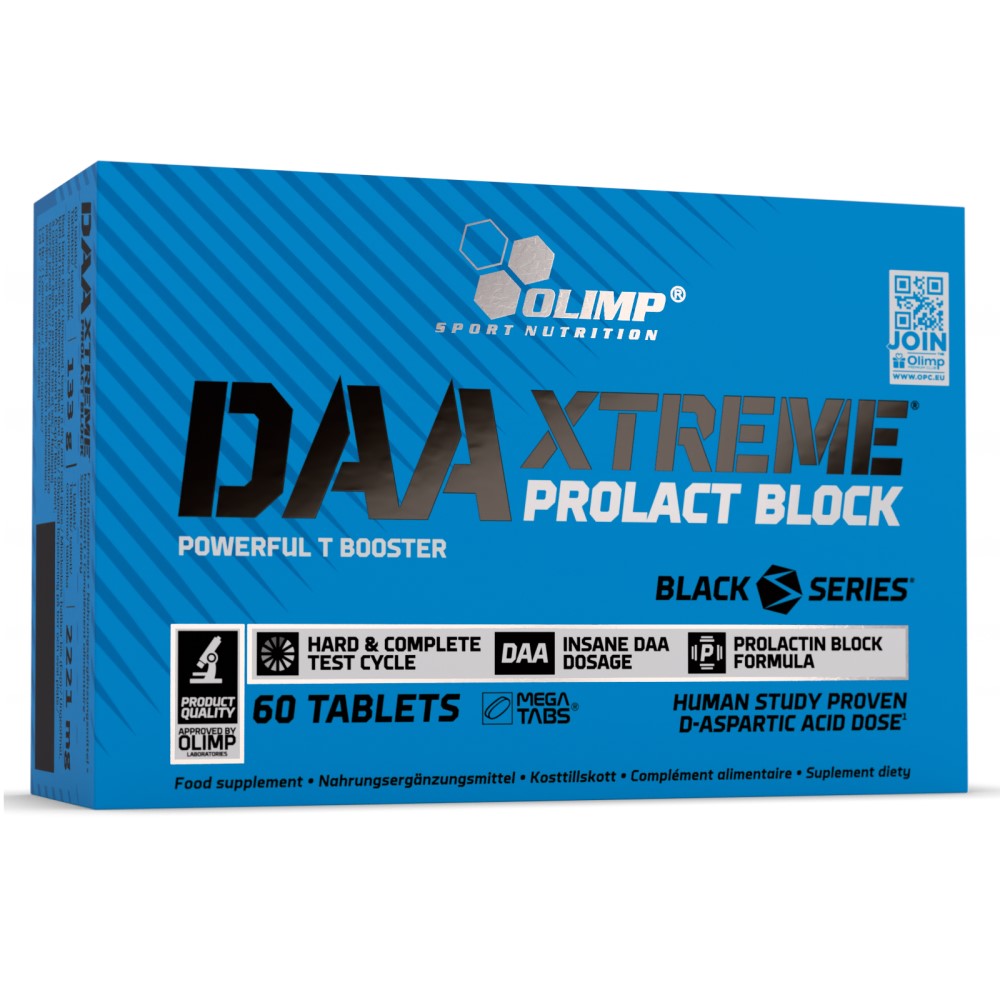 Olimp DAA Xtreme Prolact Block 60 Tabs by Olimp Nutrition, bottle with 60 dietary supplement tablets