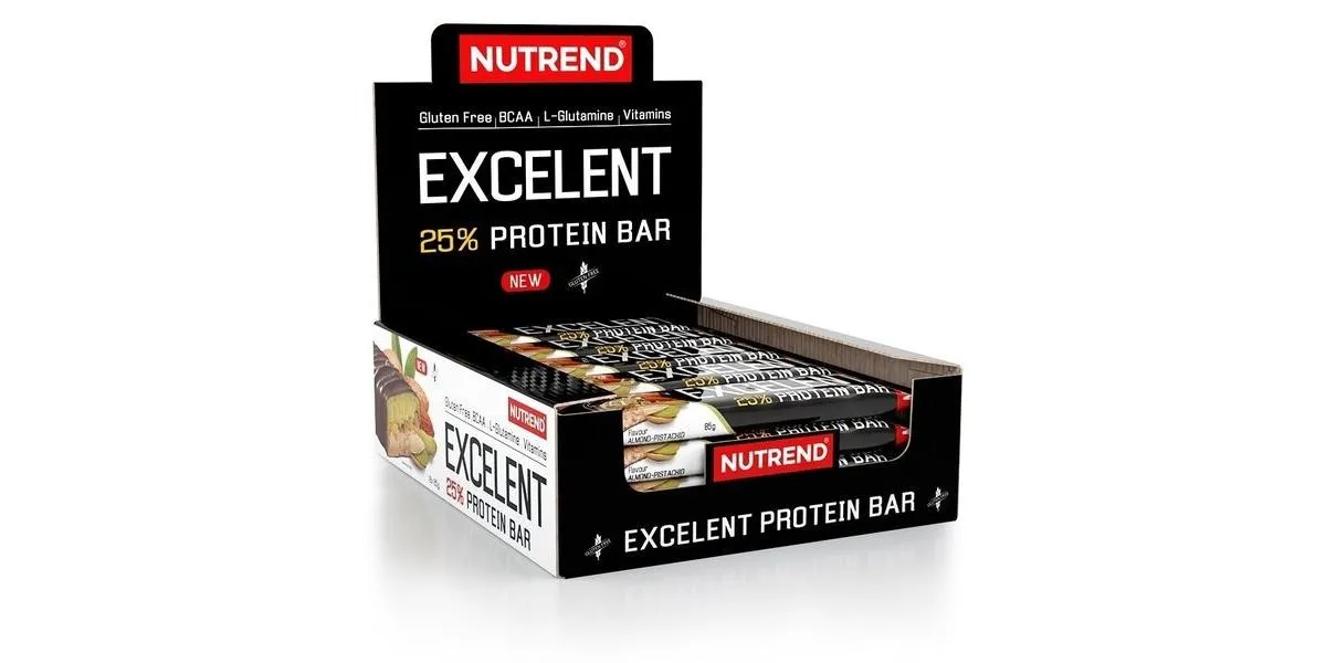 Nutrend Excelent 25% Protein Bar, chocolate with coconut flavour, 85g bars in an 18-pack