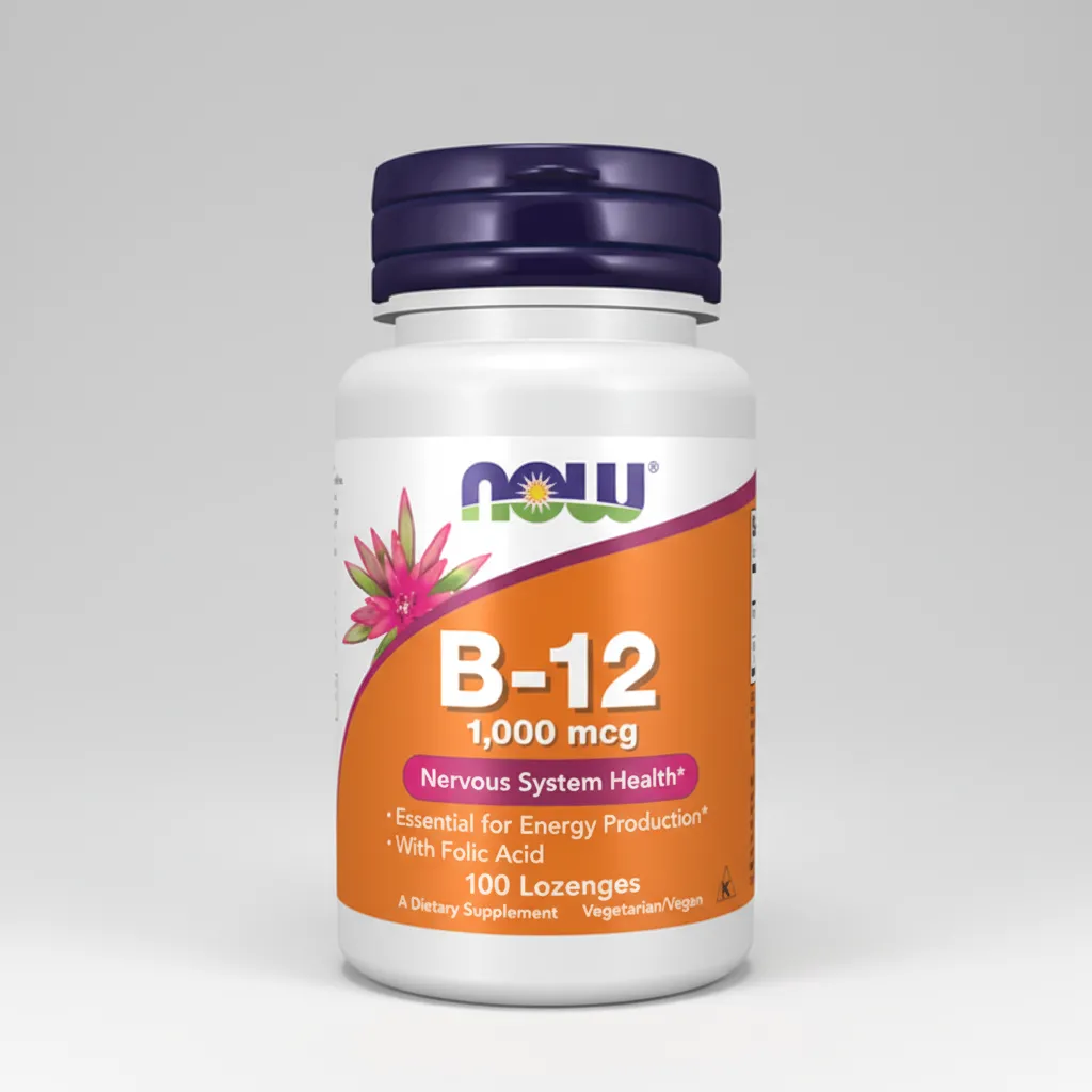 B-12, vitamin, lozenges, supplement, bottle