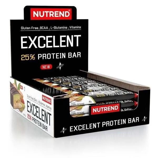 Nutrend Excelent 25% Protein Bar in chocolate with nuts flavour, 85g x18 multipack.
