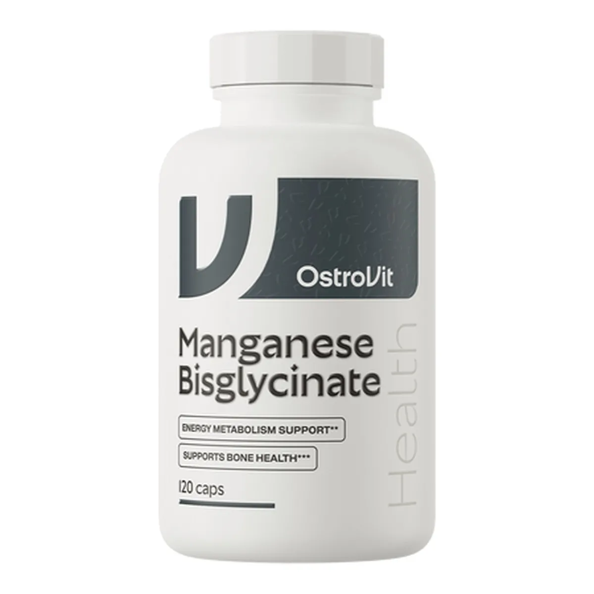 OstroVit Manganese Bisglycinate 120-capsule dietary supplement for manganese support and bone health