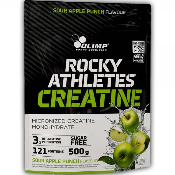 creatine, micronized creatine, sour apple punch, protein supplement, 500 g