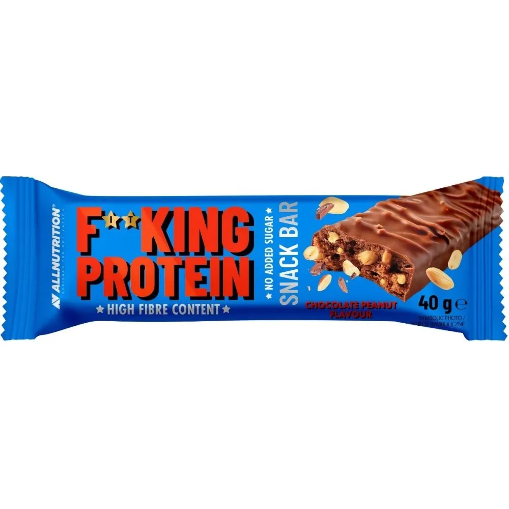 Allnutrition Fitking Protein Snack Bar 40g chocolate peanut flavour high-fibre protein snack bar