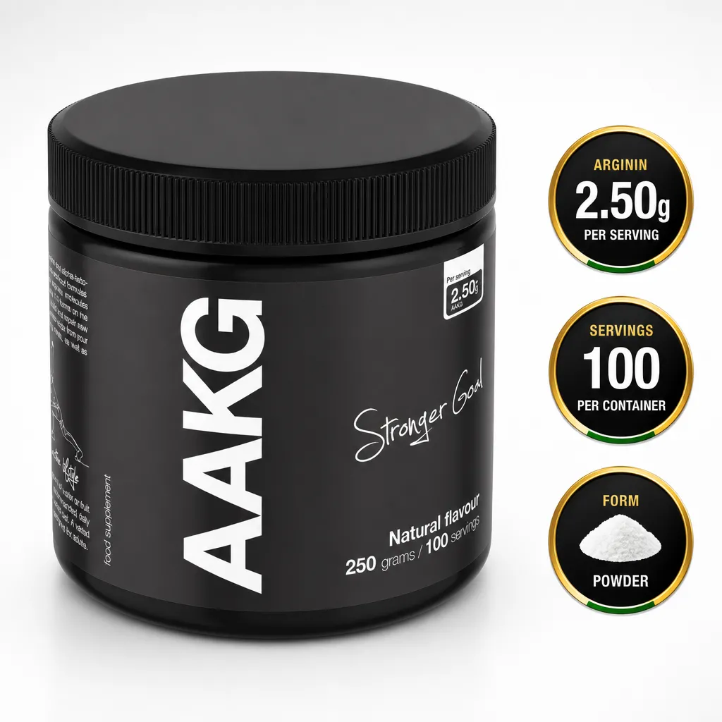 Master Nutrition AAKG 250g dietary supplement powder with natural flavour, 100 servings and 2.5g AAKG per serving