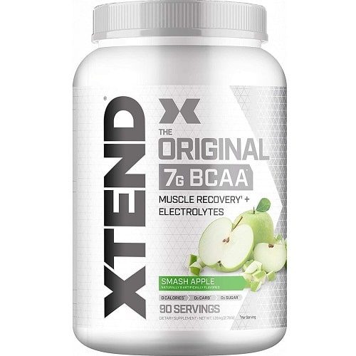 Xtend The Original 7g BCAA Smash Apple flavour, muscle recovery supplement with electrolytes, 90 servings, white and green packaging