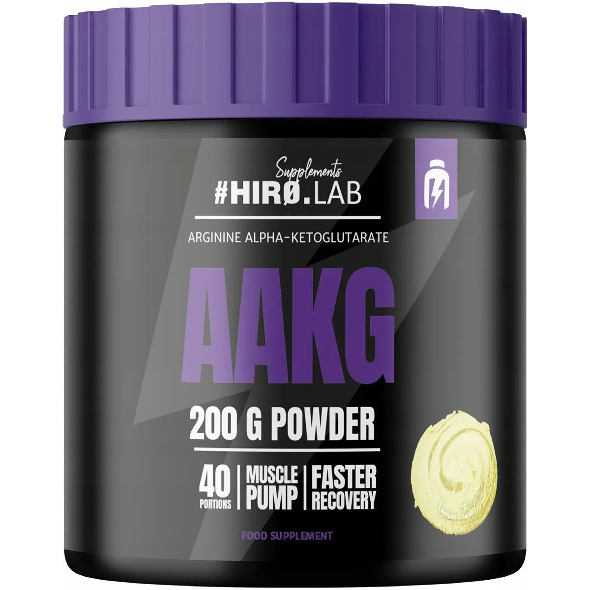 Hiro Lab AAKG 200g Unflavoured dietary supplement in a plain powder form, packaged in a branded container