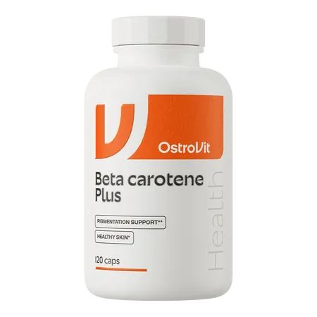 OstroVit Beta Carotene Plus dietary supplement in 120 capsules with pigmentation support and healthy skin labeling