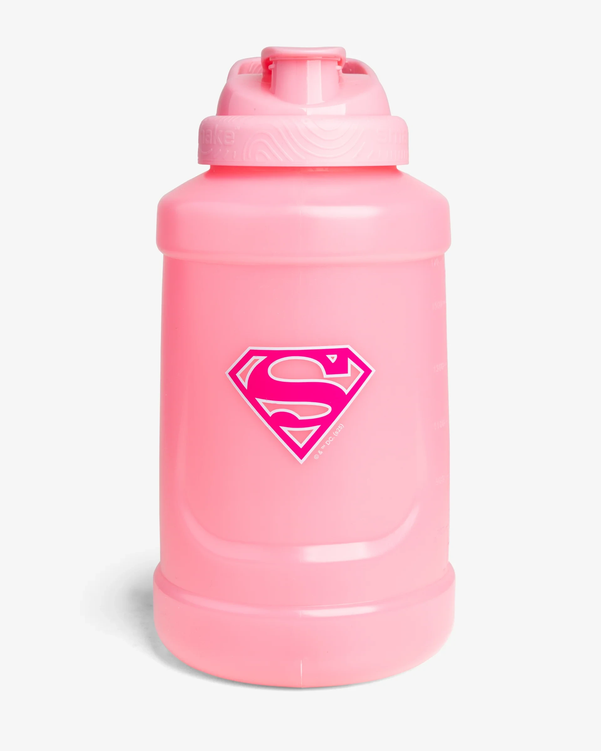 SmartShake Ultimate Jug DC Comics Supergirl 2100ml, a large pink hydration jug with Supergirl logo, BPA-free, durable, and ideal for gym or daily use.