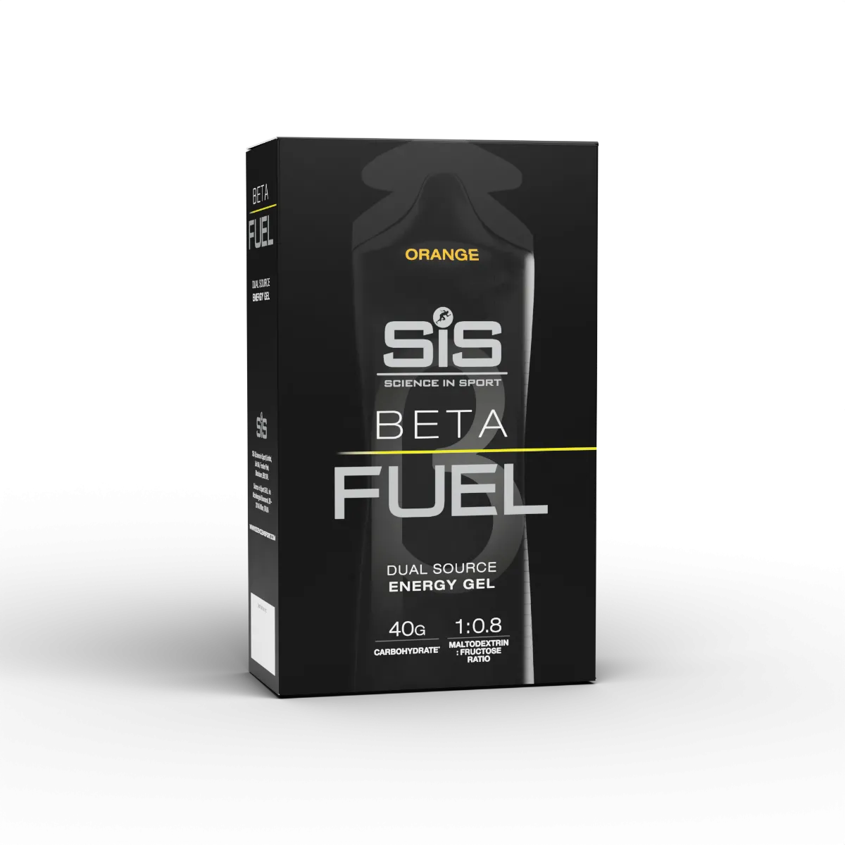 SiS Beta Fuel dual-source energy gel, orange flavour, 60ml sports nutrition sachets in a multipack