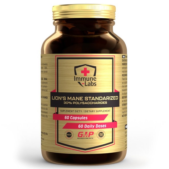Immune Labs Lion's Mane Standarized 30% 500mg 60 Caps
