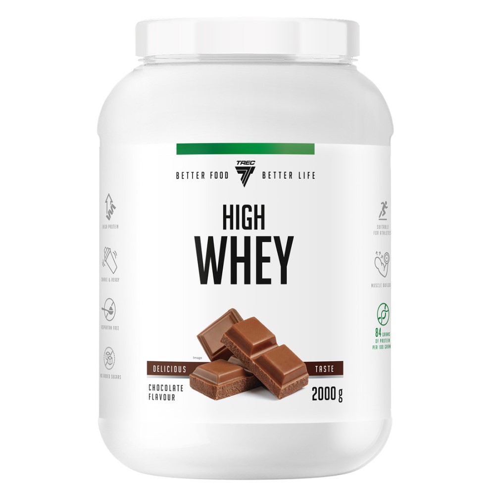 protein, whey, high-whey, chocolate, 2000g