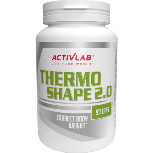 ActivLab Thermo Shape 2.0 90 Caps weight management supplement in a white bottle with green and grey label.