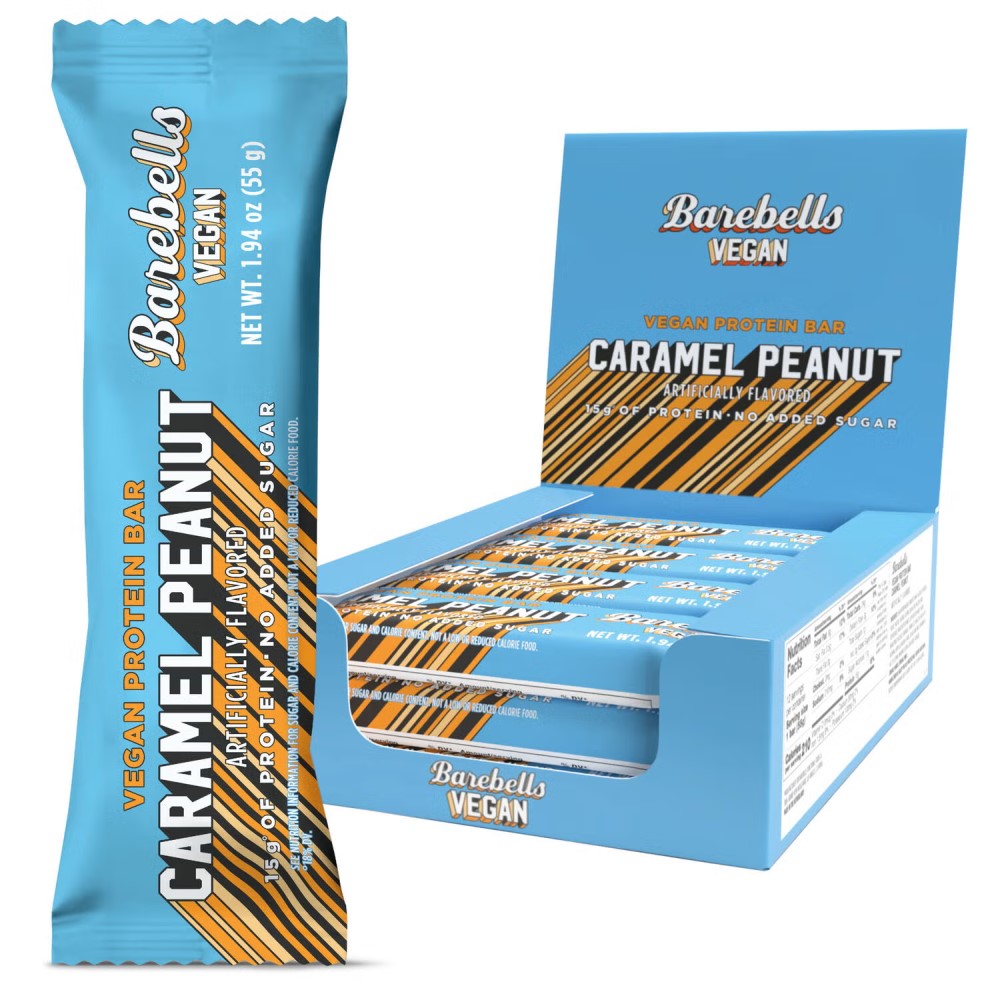 vegan, protein bar, caramel peanut, gluten free, snack