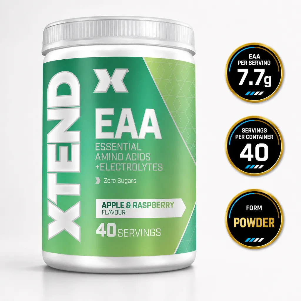 Cellucor Xtend EAA essential amino acid powder, Apple & Raspberry flavour, zero sugar, 40 servings