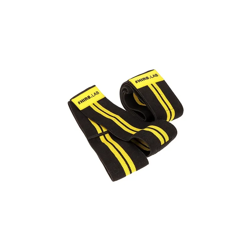 Hiro Lab Elbow Wraps 2pcs in black and yellow, long cotton straps designed for elbow support during workouts