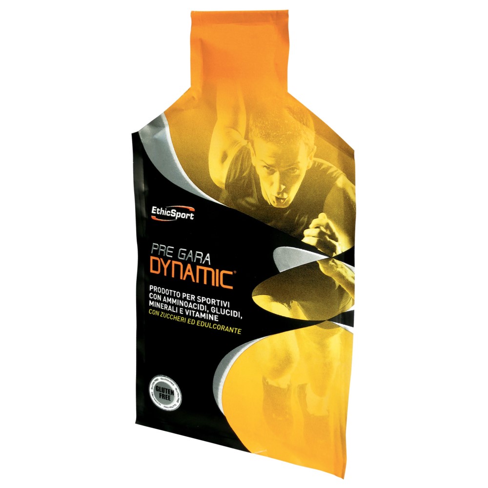 EthicSport Pre Race Dynamic 15.3g x10 box with ten single-serve sachets for pre-workout supplementation