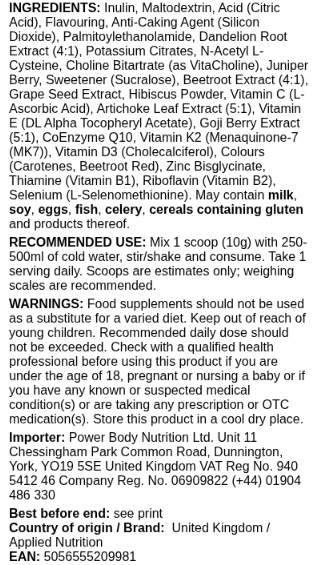 protein shake, powder, inulin, vitamins, nutrition shake