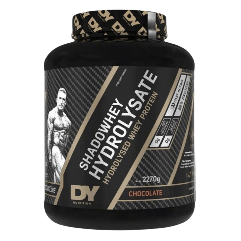 Dorian Yates Shadowhey Hydrolysate 2270g large tub with branded label, designed for athletes and fitness enthusiasts.